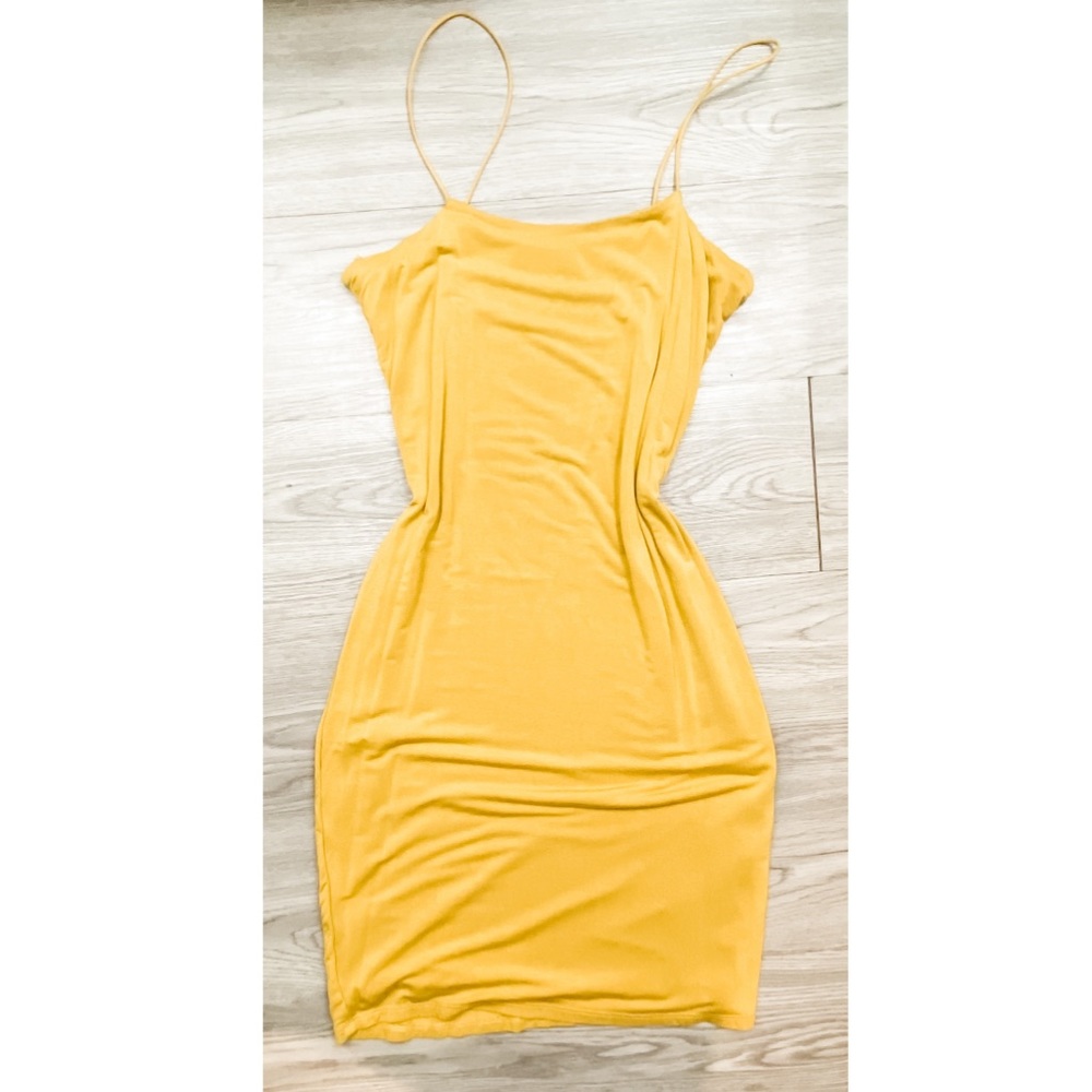 Yellow mini dress